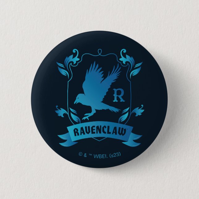 Ornate RAVENCLAW™ House Crest 6 Cm Round Badge (Front)