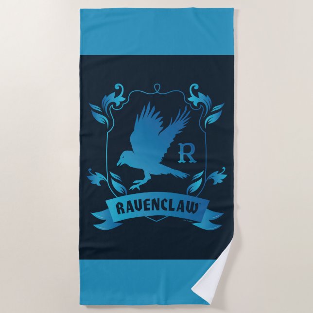 Ornate RAVENCLAW™ House Crest Beach Towel (Front)