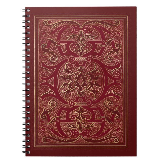 Ornate Red and Gold Frame Notebook (Front)