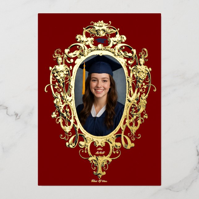 Ornate Rococo Cartouche Photo Template Foil (Front)