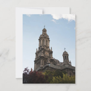 Ornate Sainte-Trinité Church Tower, Paris Postcard