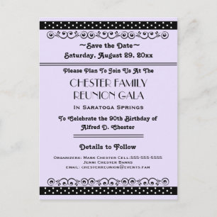 Ornate Save the Date Choose A Colour Announcement Postcard