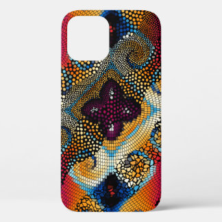 Ornate seamless texture background. Diagonal waves iPhone 12 Case