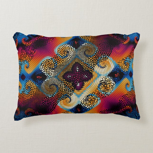 Ornate seamless texture background. Diagonal waves Decorative Cushion (Front)