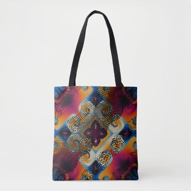 Ornate seamless texture background. Diagonal waves Tote Bag (Front)