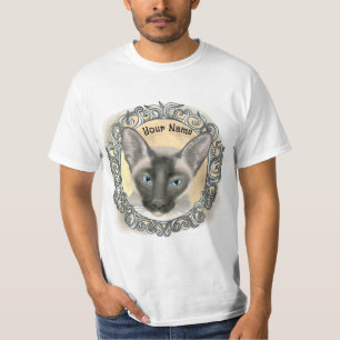 Ornate Siamese Cat  T-Shirt