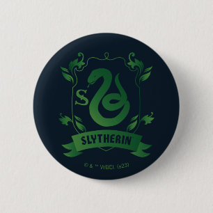 Ornate SLYTHERIN™ House Crest 6 Cm Round Badge