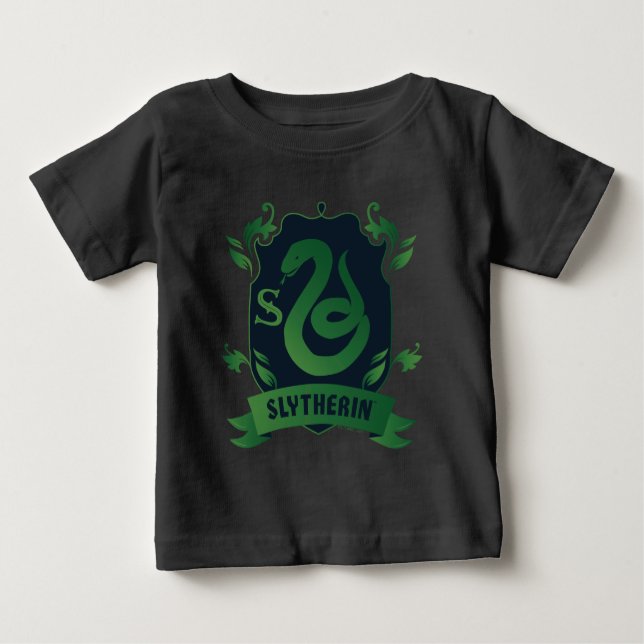 Ornate SLYTHERIN™ House Crest Baby T-Shirt (Front)