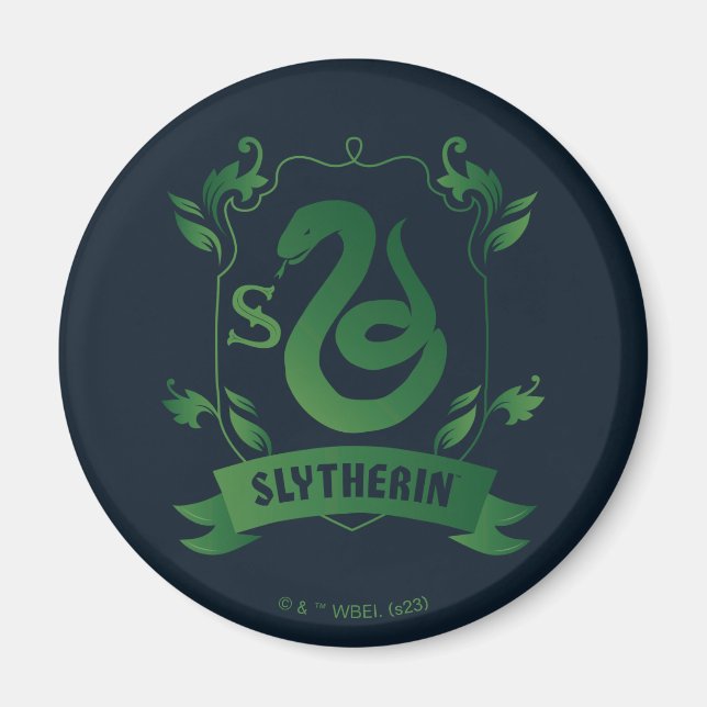 Ornate SLYTHERIN™ House Crest Magnet (Front)