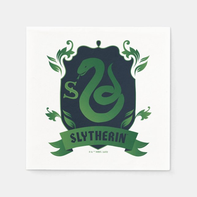 Ornate SLYTHERIN™ House Crest Napkin (Front)