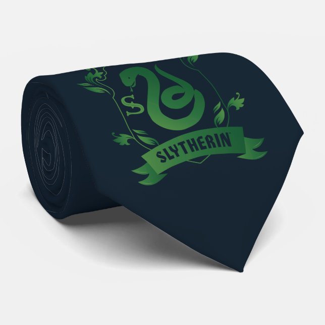 Ornate SLYTHERIN™ House Crest Tie (Rolled)
