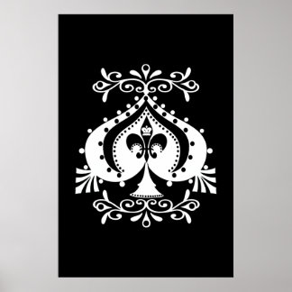 Ornate Spade Design Poster