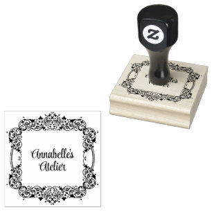 Ornate Square Wreath Customisable Product Stamp