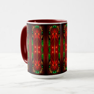 Ornate Stained Glass Pattern Holiday Mug
