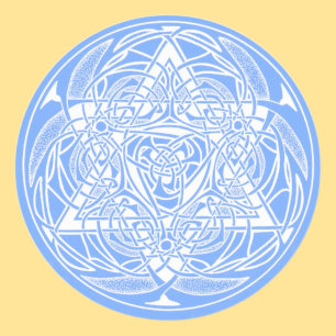 Ornate Star of David Classic Round Sticker