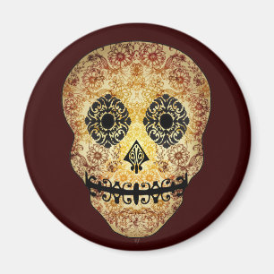 Ornate Sugar Skull Magnet