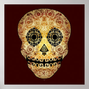 Ornate Sugar Skull Print