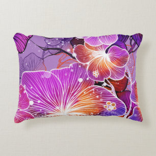 Ornate Tender Flowers Mix Pattern Decorative Cushion