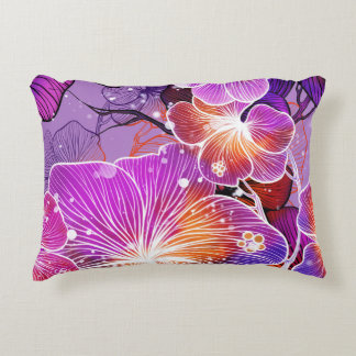 Ornate Tender Flowers Mix Pattern Decorative Cushion