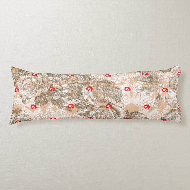 Ornate textile design featuring floral patterns in body cushion (Front)