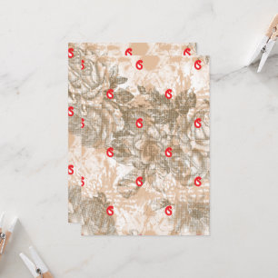 Ornate textile design featuring floral patterns in invitation