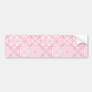 Ornate tiles in blue and orange bumper sticker