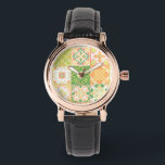Ornate tiles in green and yellow watch<br><div class="desc">Hand-drawn colourful tiles,  floral decorative design,  ornate tiles</div>