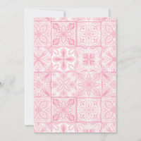 Ornate tiles in pink 