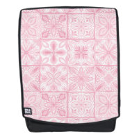 Ornate tiles in pink