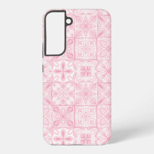 Ornate tiles in pink  samsung galaxy case