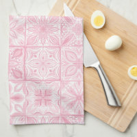 Ornate tiles in pink
