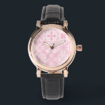 Ornate tiles in pink  watch<br><div class="desc">Hand-painted various ornate tiles with floral elements</div>