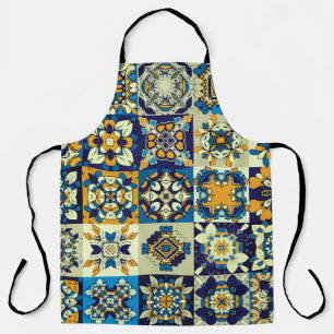 Ornate Tiles: Traditional Decorative Set Apron