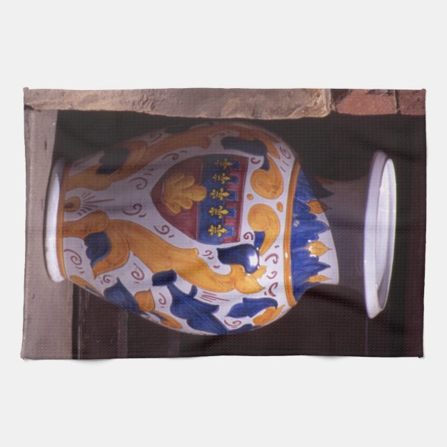 Ornate vase Gubbio Umbria Italy Poster Photo Block Tea Towel (Horizontal)