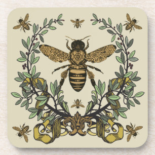 Ornate Victorian Bees Coaster