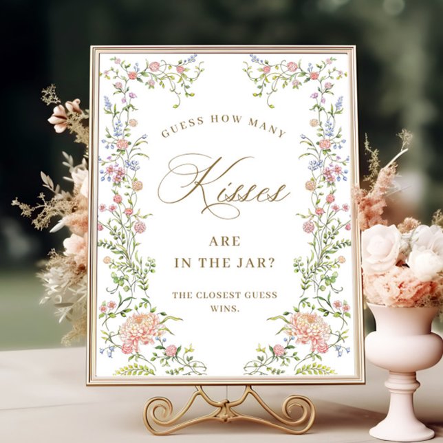 Ornate Victorian Grace Floral Bridal Shower Sign (Creator Uploaded)