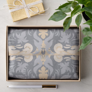 Ornate Vintage Floral Damask Pattern Tissue Paper