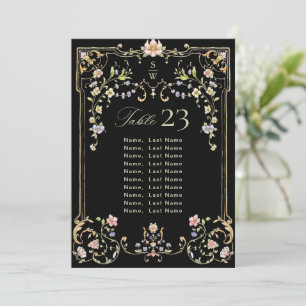 Ornate Vintage Frame Bohemian  Table Number Cards