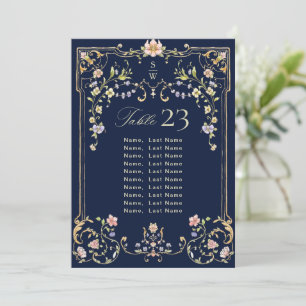 Ornate Vintage Frame Bohemian Table Number Cards