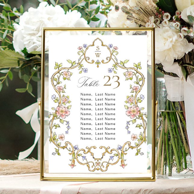 Ornate Vintage Frame Bohemian Table Number Cards (Creator Uploaded)