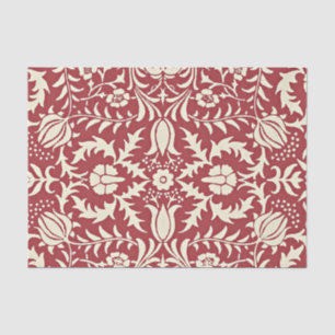 Ornate vintage pattern, dark red, tissue paper