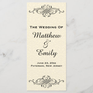 Ornate Vintage Wedding Program