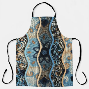 Ornate Waves: Mosaic Tile Texture. Apron