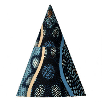 Ornate Waves: Mosaic Tile Texture. Party Hat