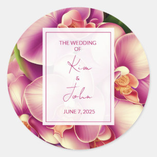 Ornate Wedding Classic Round Sticker