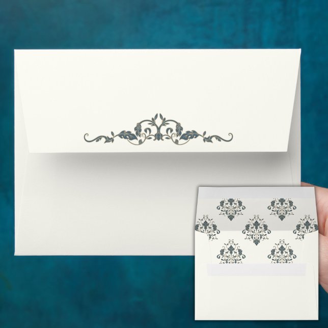 Ornate Wedding Envelope with Classic Scroll Motif (Creator Uploaded)