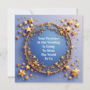 Ornate Wedding Gold Frame Invitation