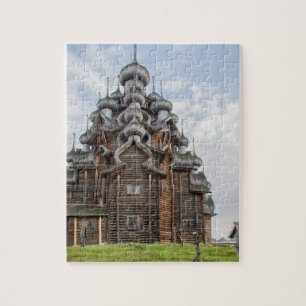 Ornate wooden church, Russia Jigsaw Puzzle