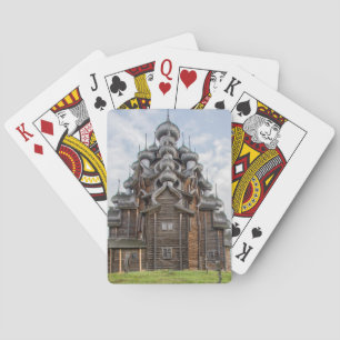 Ornate wooden church, Russia Playing Cards