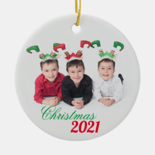 Ornement Rond En Céramique  L'Ornement de Noël Ceramic Ornament